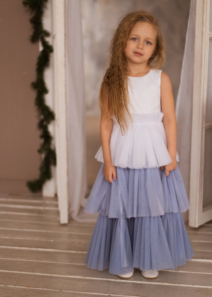 Fashion Layered Tulle Flower Girl Dress Fashion Layered Tulle Flower Girl Dress